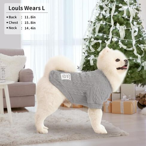 Small Dog Sweater, Winter Knitted Sweatshirt for Pets & Kittens, Puppy Clothes for Chihuahua, Dachshund, Yorkie(Winter, School Red, Small) in Saudi Arabia