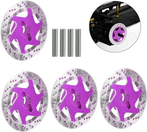 RitoeasySports RC Brake Disc ، 4pcs Aluminium Aluminy Aluminy Metal Adapter Adapter Brake Rotor for 1/10 Remote Control Car in Saudi Arabia