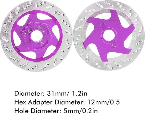 RitoeasySports RC Brake Disc ، 4pcs Aluminium Aluminy Aluminy Metal Adapter Adapter Brake Rotor for 1/10 Remote Control Car in Saudi Arabia