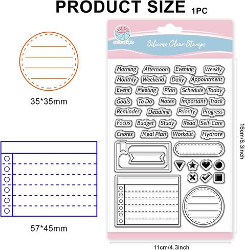 GLOBLELAND Reading Diary Clear Stamp for Scrapbooking Book Review Silicone Stamps Notes Cat Transparent Stamp for Card Making DIY Embossing Journaling in Saudi Arabia