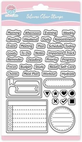 GLOBLELAND Reading Diary Clear Stamp for Scrapbooking Book Review Silicone Stamps Notes Cat Transparent Stamp for Card Making DIY Embossing Journaling in Saudi Arabia
