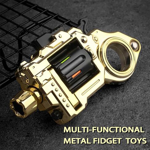 Toys Toys البالغين GUNNER GUN: Premium Metal Fidget Spinner للبالغين ، ومحسّن للتخفيف من الإجهاد الصامت والتركيز للمكتب والألعاب والسفر (الذهبي والمتوسط) in Saudi Arabia