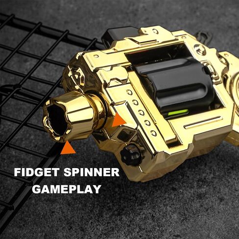 Toys Toys البالغين GUNNER GUN: Premium Metal Fidget Spinner للبالغين ، ومحسّن للتخفيف من الإجهاد الصامت والتركيز للمكتب والألعاب والسفر (الذهبي والمتوسط) in Saudi Arabia