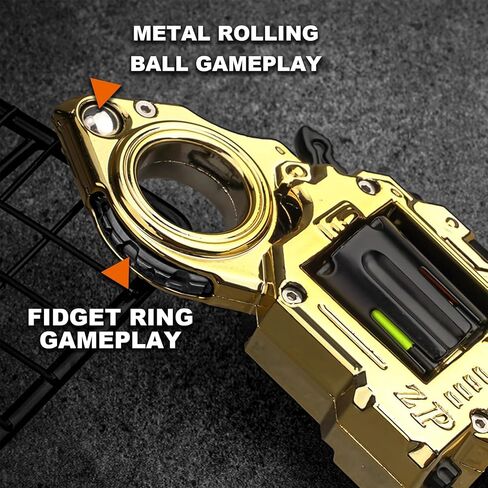 Toys Toys البالغين GUNNER GUN: Premium Metal Fidget Spinner للبالغين ، ومحسّن للتخفيف من الإجهاد الصامت والتركيز للمكتب والألعاب والسفر (الذهبي والمتوسط) in Saudi Arabia