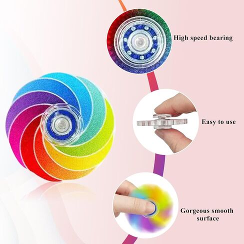 60 Pack Mini Fidget Spinners - Bulk Party Favors, Classroom Prizes, Goodie Bag Stuffers, Stress Relief Sensory Toys for Kids, Teens, Adults - Assorted Colors in Saudi Arabia