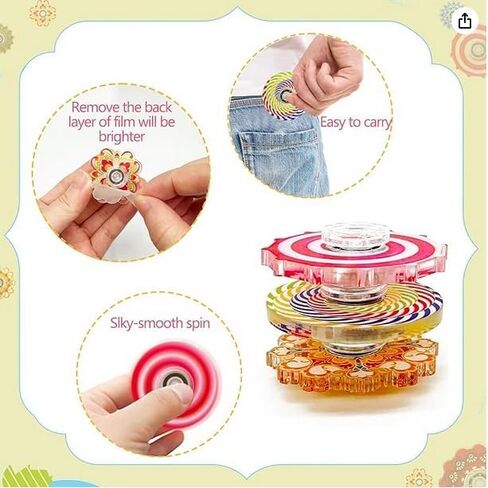 60 Pack Mini Fidget Spinners - Bulk Party Favors, Classroom Prizes, Goodie Bag Stuffers, Stress Relief Sensory Toys for Kids, Teens, Adults - Assorted Colors in Saudi Arabia