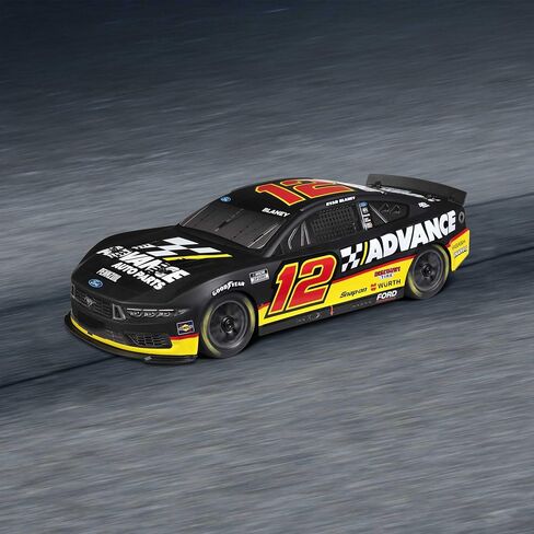 LOSI 1/12 NASCAR RC RACE CAR RYAN Blaney رقم 12 2025 ADVANCE AUTO FORD MUSTANG 2S AWD RTR تم تصنيه على الطريق وشاحن شاحن الأسود LOS1122512 in Kuwait