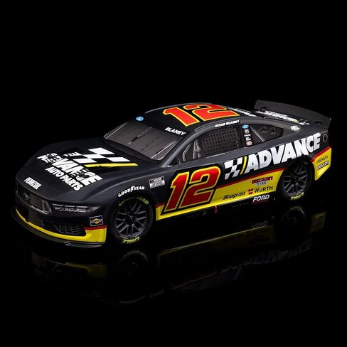 LOSI 1/12 NASCAR RC RACE CAR RYAN Blaney رقم 12 2025 ADVANCE AUTO FORD MUSTANG 2S AWD RTR تم تصنيه على الطريق وشاحن شاحن الأسود LOS1122512 in Kuwait