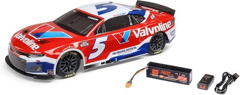 LOSI 1/12 NASCAR RC RACE CAR KYLE LARSON NO. 5 2025 VALVOLINE CHEVROLET ZL1 2S AWD RTR على الطريق والبطارية وشاحن شملت LOS1122505 الأحمر LOS1122505 in Saudi Arabia
