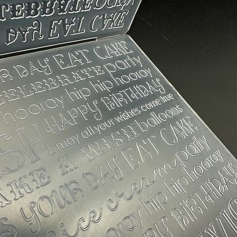 3D Plastic Embossing Folder Template Birthday Banquet Text Texture A6 Size for Card Making DIY Scrapbooking Paper Crafting Handmade Crafts Scrapbooking Arts Supplies Scrapbook Decor in Saudi Arabia