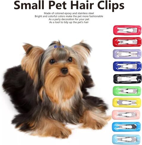 50 PCS Dog Hair Clips ، Multicolor Dog Barrettes for Drash Dogs Hair ، Pet Hair Barrettes Grooming Hairpin Association for Dogs Cats Puppy Bunny Chinchilla Guina Pig in Saudi Arabia