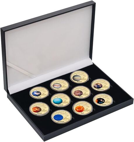 مجموعة عملة Solar System Coin 10 عملات معدنية تضم الكواكب والشمس - مجموعة عملة الفضاء والكوكب in Kuwait