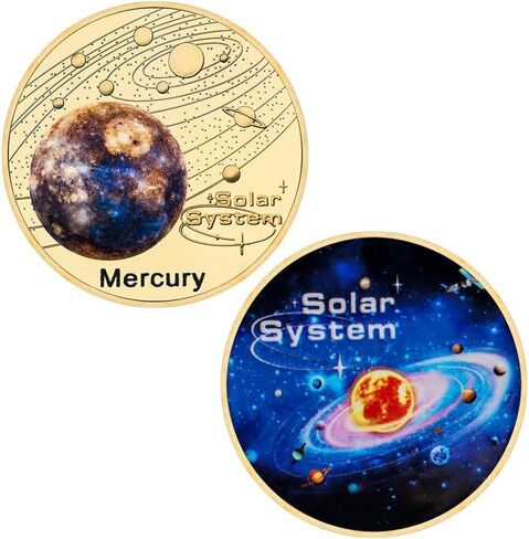 مجموعة عملة Solar System Coin 10 عملات معدنية تضم الكواكب والشمس - مجموعة عملة الفضاء والكوكب in Kuwait