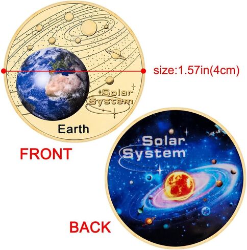 مجموعة عملة Solar System Coin 10 عملات معدنية تضم الكواكب والشمس - مجموعة عملة الفضاء والكوكب in Kuwait