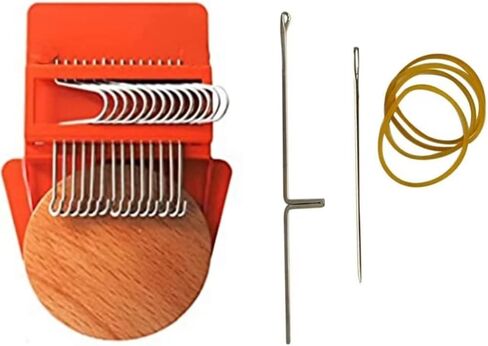 Gazaar Speedweave Darning, Mini Machine, Weave Tool, 14 Hooks Wooden Weaving Frame, Weaving Kit, Mending, Hand Craft DIY Weaving Repair Tool for Socks in Saudi Arabia