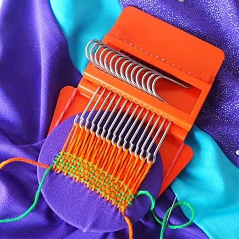 Gazaar Speedweave Darning, Mini Machine, Weave Tool, 14 Hooks Wooden Weaving Frame, Weaving Kit, Mending, Hand Craft DIY Weaving Repair Tool for Socks in Saudi Arabia