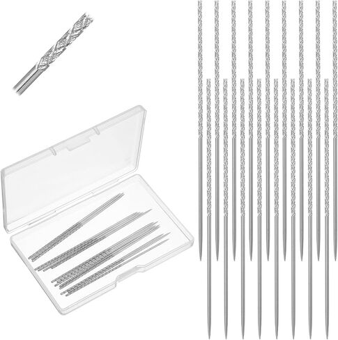 Snag Repair Needle, Snag Nab it Tool, Mabor 15Pcs Repair Knits and Woven Tool, Leather Craft Sewing Stitching Needle with Case for Woven Knitted Cloth Garments Drapes, 3 inch in Saudi Arabia