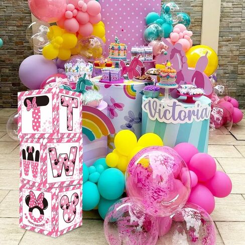 TONIFUL Mouse 1st Birthday Party Supplies Red Yellow Black Balloon Box with Letters，Red Mouse Theme One Years Old Birthday Party Favors for Kids Baby Shower First Birthday Decoration in Saudi Arabia