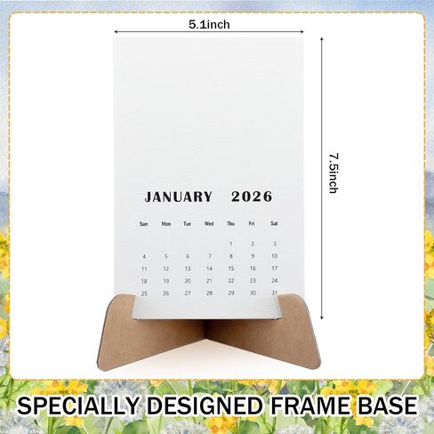 Faccito Watercolor Calendar Set for 2026-2027 Paint Desk Calendar 24 Sheets Watercolor Paper Bulk with Desktop Bracket Art Supplies for Crafts and DIY Media in Saudi Arabia