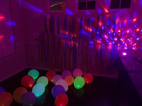 20 LED LED APT BALOONS ، 12 بوصة البالونات النيون المختلطة وميض تدوم 24 ساعة توهج في الظلام لتوهج عيد ميلاد يفضل الإمدادات الزفاف هالوين ديكورات عيد الميلاد in Saudi Arabia