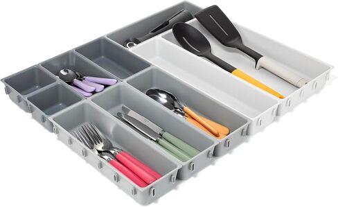 Joseph Joseph Blox 10-Piece Storage Tray Set for Cosmetics, Stationery, Flatware and Utensils, Drawer Organizer, Recycled Plastic in Saudi Arabia