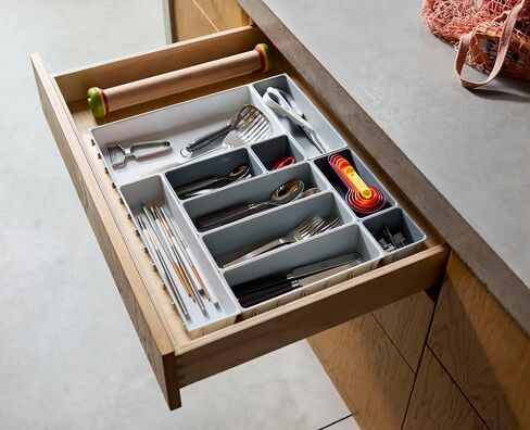 Joseph Joseph Blox 10-Piece Storage Tray Set for Cosmetics, Stationery, Flatware and Utensils, Drawer Organizer, Recycled Plastic in Saudi Arabia
