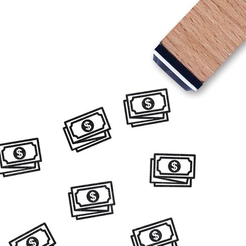 Money Bill Rubber Stamp, 3/5 Inch Small Mini Stamp for Scrapbooking Card Making Planner in Saudi Arabia