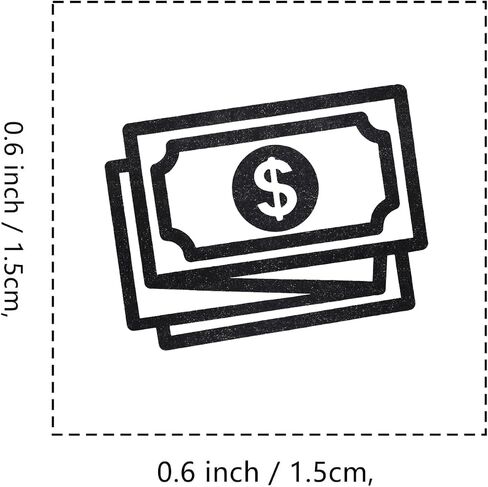 Money Bill Rubber Stamp, 3/5 Inch Small Mini Stamp for Scrapbooking Card Making Planner in Saudi Arabia