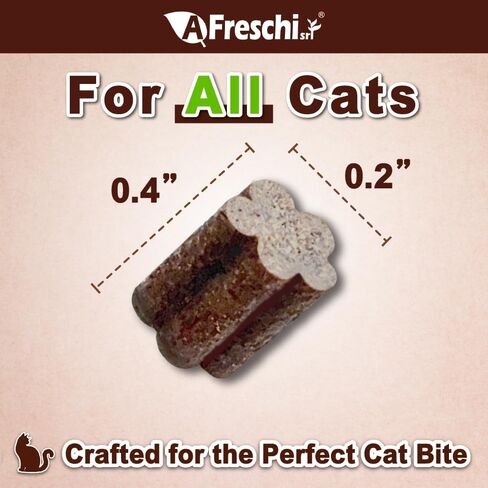 AFreschi Natural Cat Treats Turkey & Chicken & Mackerel W Shape 6 oz, All-Natural, High-Protein, Grain-Free, Healthy, Low-Fat, Easily Digestible in Kuwait