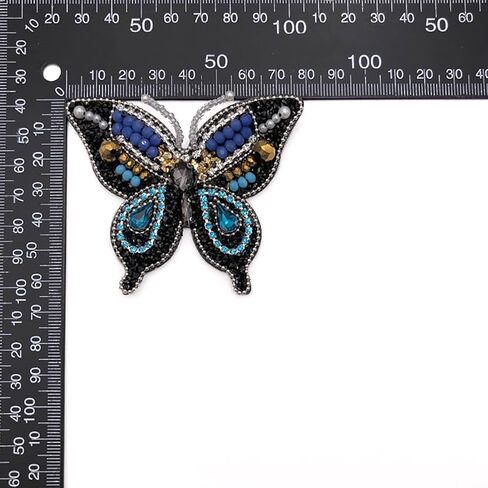Sew Bull Head Aircraft Pentagram Round Bead Handmade Nail Bead Patches, Applique DIY Rhinestone Embroidery Applique for Dress Pants Hats Jeans Jackets Shoes Handbag Set of 4(type-11) in Saudi Arabia