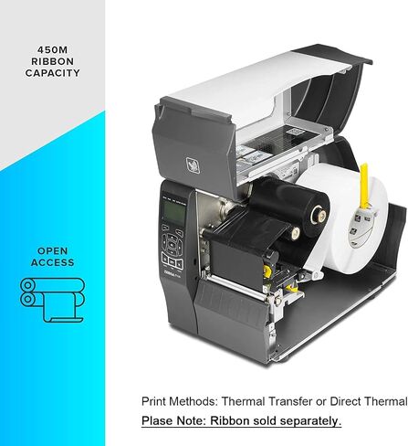 Zebra ZT230 Industrial Label Printer - Ethernet, Serial, USB - 4" Print Width, 203dpi, 6 Inches/sec, LCD - Thermal Transfer and Direct Thermal (Supports Both) (Renewed) in Saudi Arabia