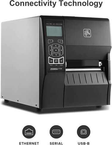 Zebra ZT230 Industrial Label Printer - Ethernet, Serial, USB - 4" Print Width, 203dpi, 6 Inches/sec, LCD - Thermal Transfer and Direct Thermal (Supports Both) (Renewed) in Saudi Arabia