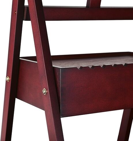 Meeden Studio H -Frame Easel مع درج التخزين - قابل للتعديل (60 "~ 75") الأم إلى الأمام يميل إلى الأمام من خشب الخشب الصلب للفنانين والطلاب والمبتدئين ، يحمل فن القماش حتى 36 "، Deep Walnut in Saudi Arabia