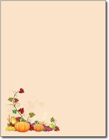 Fall Corner Autumn Stationery Paper - 50 Sheets in Saudi Arabia