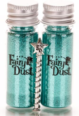 Fairy Dust - Original Fairy Dust Vials | Pixie Dust Glitter Powder From The Land of Sorralia | Fine Dust Teal Glitter | Best Glitter For Resin | Great Decoration Gifts for Kids Celebration (Pack of 2) in Saudi Arabia
