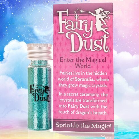 Fairy Dust - Original Fairy Dust Vials | Pixie Dust Glitter Powder From The Land of Sorralia | Fine Dust Teal Glitter | Best Glitter For Resin | Great Decoration Gifts for Kids Celebration (Pack of 2) in Saudi Arabia