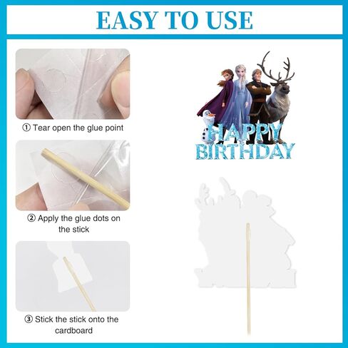 9pcs عيد ميلاد سعيد لحفلات الكعكة زخارف القبعات العليا ، قبعات كب كيك أزرق للاحتفالات in Kuwait