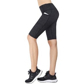 Zinmore Women's Running Cycling Shorts Exercise Workout Yoga Shorts Half Pants with Pockets