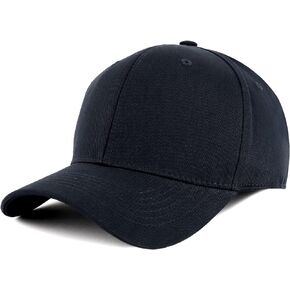 Trendy Apparel Shop XXL Oversize 6 Panel Cotton Fitted Cap