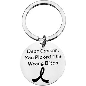 Cancer Awareness Keychain Dear Cancer Survivor Gift for Cancer Fighter Survivor