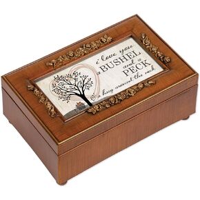 Cottage Garden Love You a Bushel and a Peck Rosewood Jewelry Music Box Plays You Light Up My Life