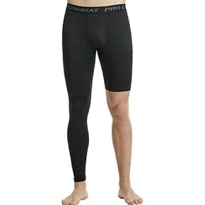 Men's Basketball Single Leg Tight Sports Pants 1/2 One Leg Compression Pants Athletic Base Layer Underwear