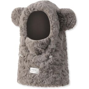 LumiSyne Women Girls Winter Scarf Hat Gloves 3 In 1 hooded Scarf With Mittens Cat Bear Ears Polar Fleece Hoodie Pocket