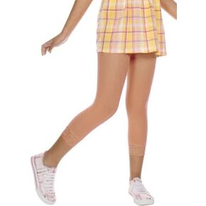 MUSIC LEGS بنات طماق غير شفافة مع تقليم الدانتيل