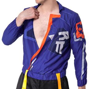 Kejodiy Adult Game Blue Costume Cosplay Jacket Coat Halloween Suit