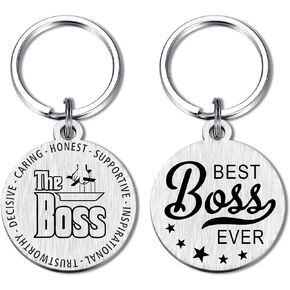 Boss Gifts for Women Men, Boss Appreciation Gifts, Boss Lady Keychain Accessories