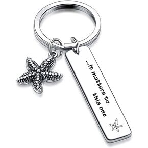 V.nisy Starfish Charm Gift For Social Worker Keychain Volunteer Birthday Keychain Therapist Gift Doctor Keychain