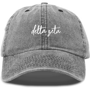 DALIX Delta Zeta Cursive Sorority Hat Womens Embroidered Baseball Cap