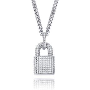 TOPGRILLZ 14K مطلية بالذهب مثلج خارج قفل قلادة قلادة للنساء والرجال الشرير الصخرة Egirl Eboy سلاسل جمالية مجموعة الهدايا