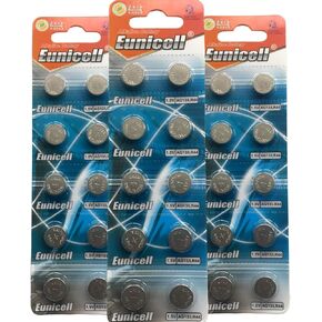 Eunicell 100 x AG13 Alkaline Button Cell Batteries -A76 L1154 SR44 G13 357 PX76A V13GA in Saudi Arabia